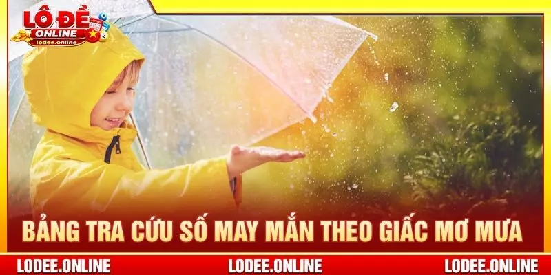 Bảng tra cứu số may mắn theo giấc mơ mưa